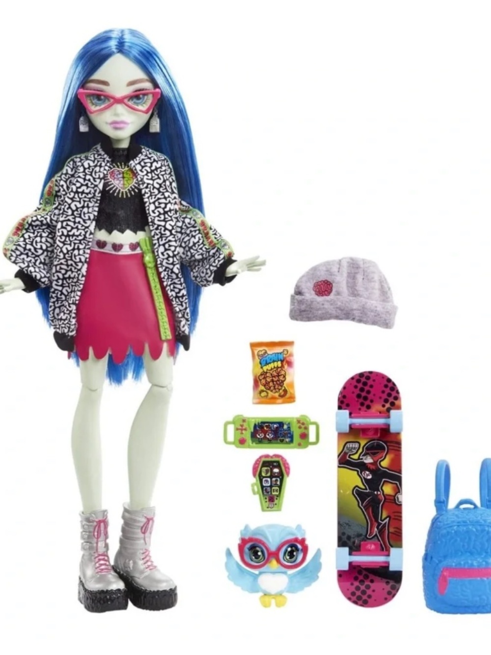 New Monster High Ghoulia Yelps Exclusive Doll w/Spooktacular Story Accessories